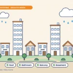 Greater Noida low-rise villas and towers with waterproofed roofs and services: roof, bathroom, balcony, basement